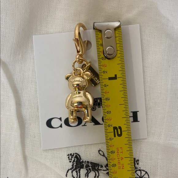 Coach Gold Bear Keychain Bag Or Necklace Charm - Picture 4 of 4